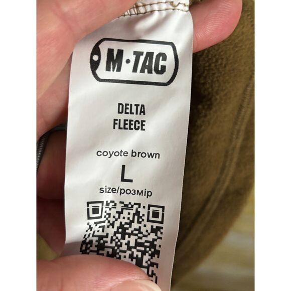 M.TAC DELTA FLEECE NAVY ISSUE COYOTE BROWN EVERYDAY WEAR WARM PULLOVER SZ. LARGE - Picture 5 of 5